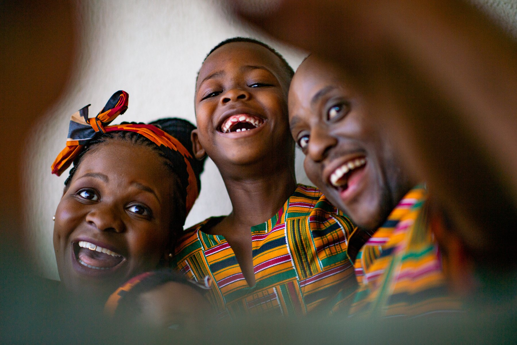 Traditional African Family Selfie smiles